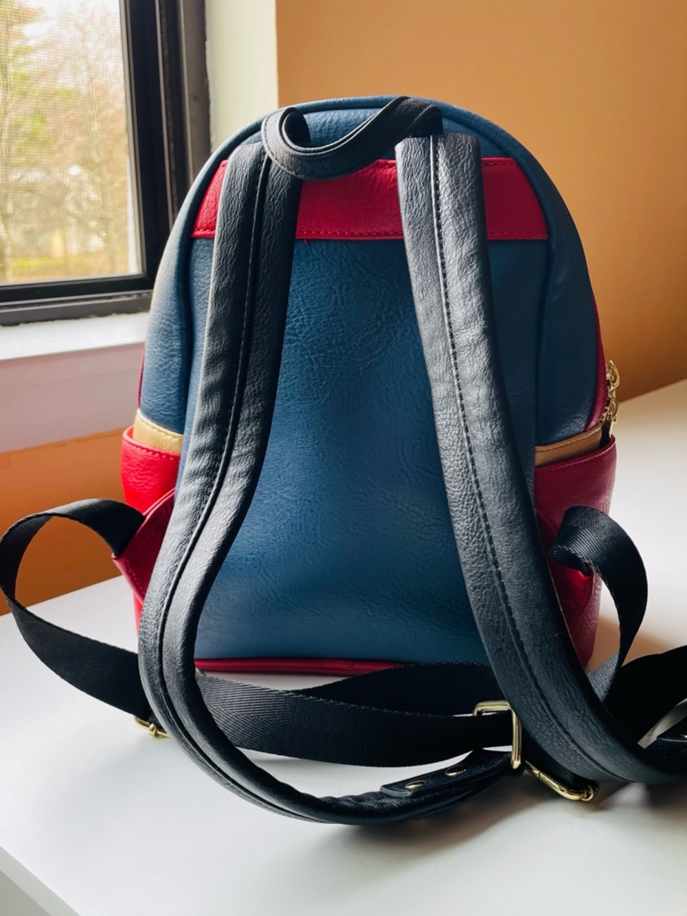 Marvel Captain Marvel Loungefly Mini Backpack — Blue, Red, Gold - Picture 3 of 6